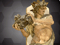 Hraschina-Figure holding the Hraschina meteorite (sketchfab).gif